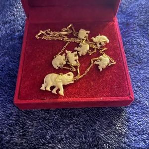 Beautiful Elephant Gold Filled Necklace.